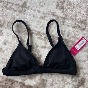 Xhilaration Black Swim Bikini Top‎ Sz XS NWT